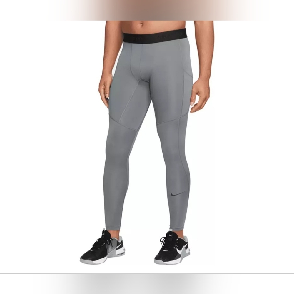 Nike Men's Pro Dri-FIT Fitness Tights Gray Sz S